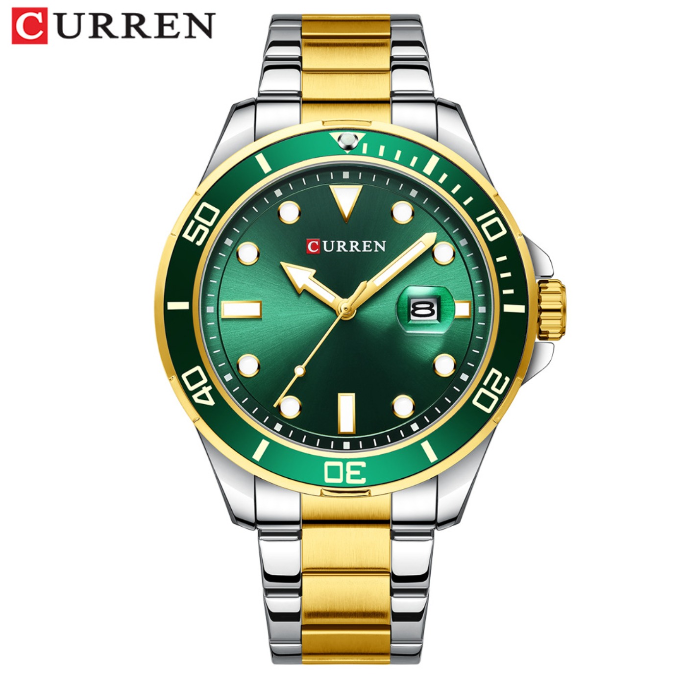 Luxury Watch For Men - CURREN Neue Green Water Ghost Serie