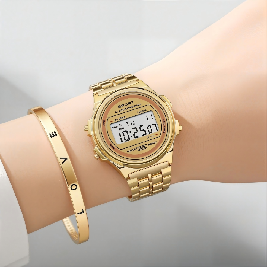 Luxury Watch Kit - Leicht luxuriöses Damenuhren-Set, elektronische Damen-Armbanduhr mit