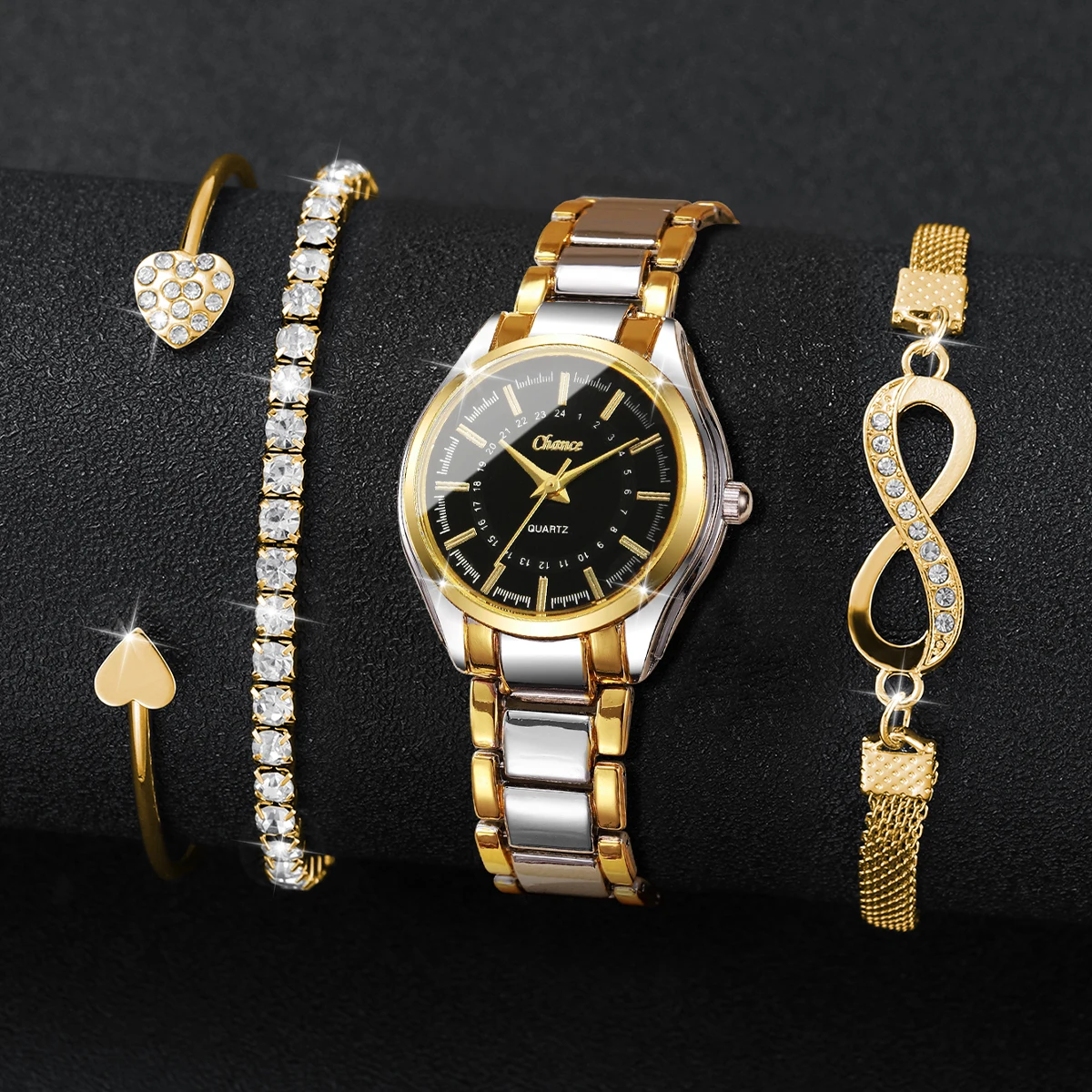 4-teiliges elegantes Damen-Uhr – Luxury Watch Kit Bewertung und Preis