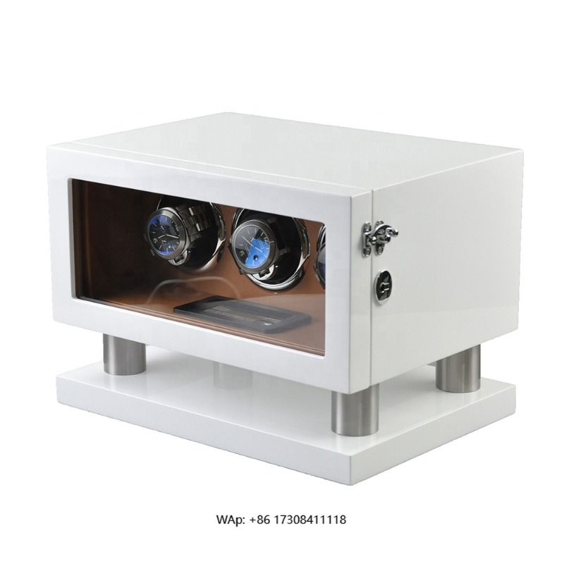 Weiß-Braune Leder-Uhrenbeweger – Luxury Watch Winder Bewertung und Preis
