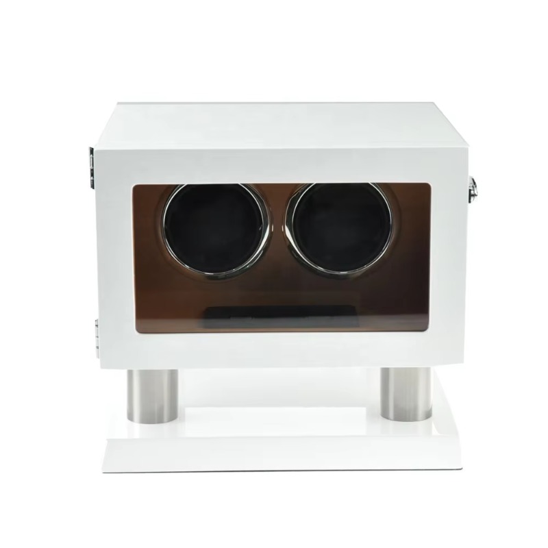 Weiß-Braune Leder-Uhrenbeweger – Luxury Watch Winder Bewertung und Preis